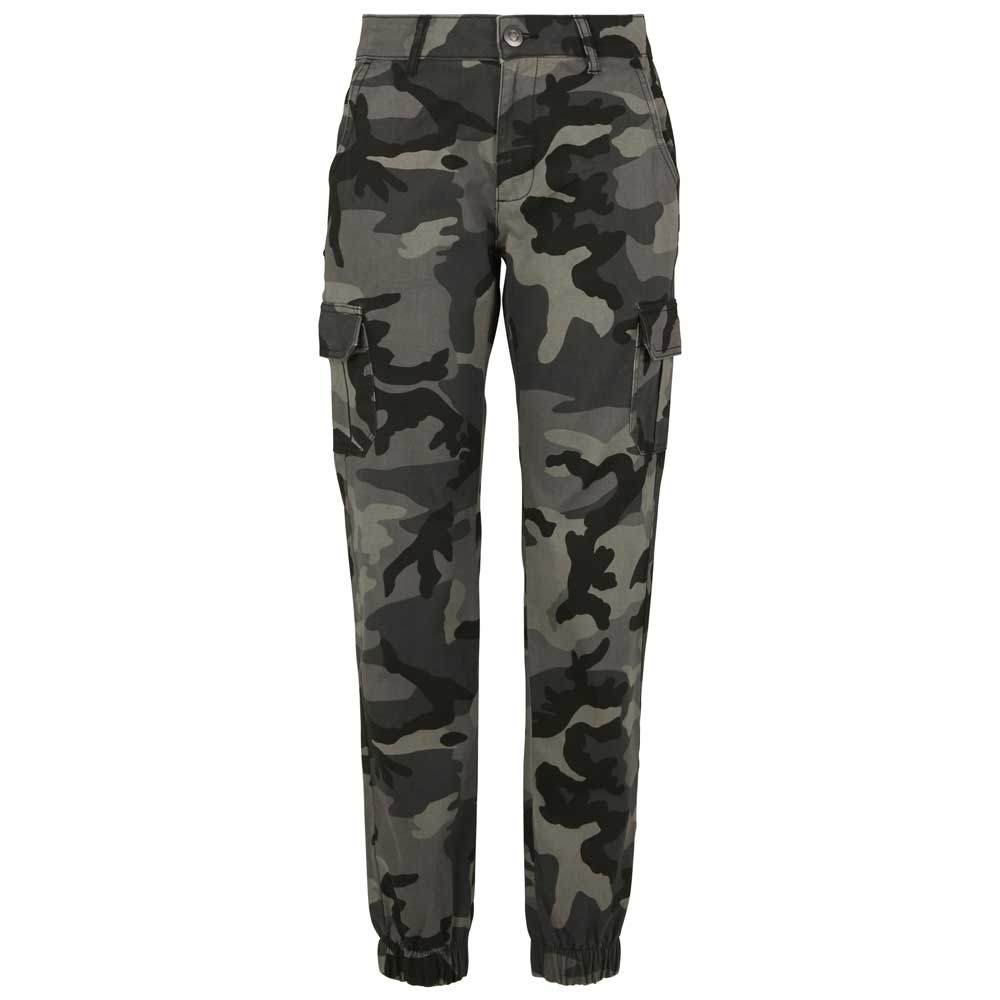 Urban Classics - High Waist Camo Cargobroek - Zwart/Grijs Product image